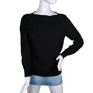 Keneth Too! Vintage Top Size M Black Knit Long Sleeve